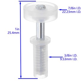 2 PCS Spring Loaded Bi-Fold Door Top Roller Guide Wheel, Plastic Closet Door Top Roller, Roller Door Hardware for Folding Door, Accordion Door, Shower Door, 7/8 inch OD and 3/8 inch ID