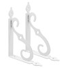 Acrux7 4 Pack White Shelf Brackets 7.5x5.5 Inch, White Decorative
