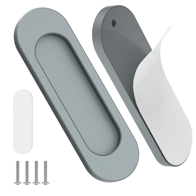 YogePote 2 Pack Self Stick Sliding Door Handles, Aluminum Alloy