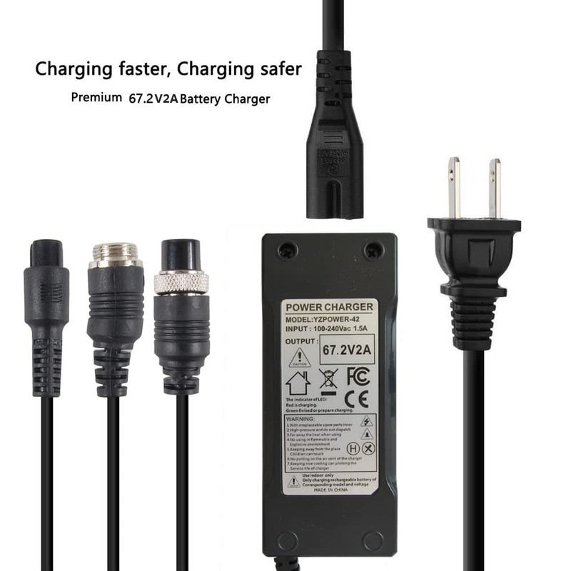 67.2V 2A Adapter Charger Power Supply for 16S 60V Li-ion