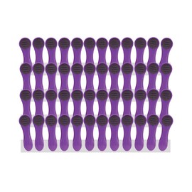 48 Clothes Pegs with Springs Made of Stainless Steel Soft Grip Soft Touch Soft Touch Purple