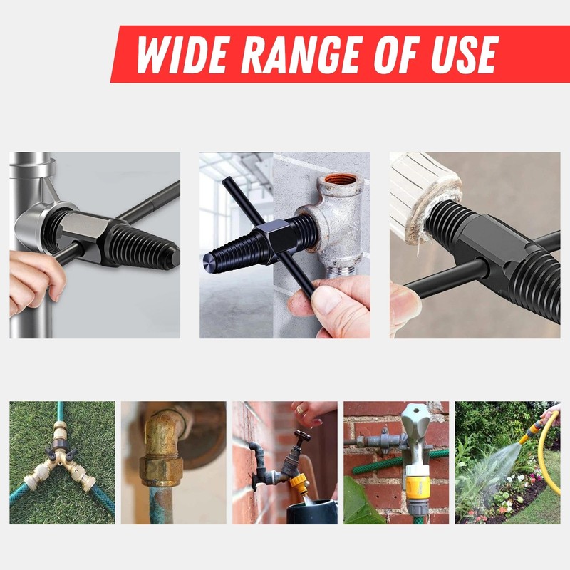 Pipe Extractor for Damaged Screws and Broken Bolts from ½