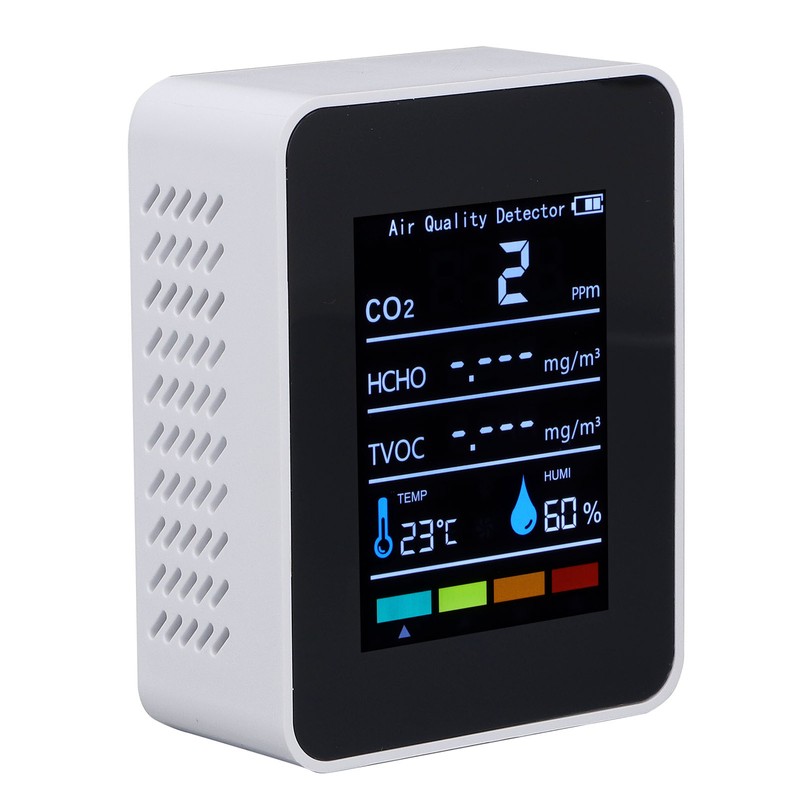 White Infrared CO2 Detector Realtime Reading Accurate Carbon Dioxide Temperature