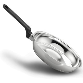 Disaenvir Stainless Steel Pan 7.5 Inch - Professional Cookware Frying Pan with Detachable Handle, Induction-Ready Skillet, Dishwasher-Safe, Heavy Duty