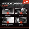 A-Premium Transmission Oil Pan with Drain Plug and Gasket Compatible