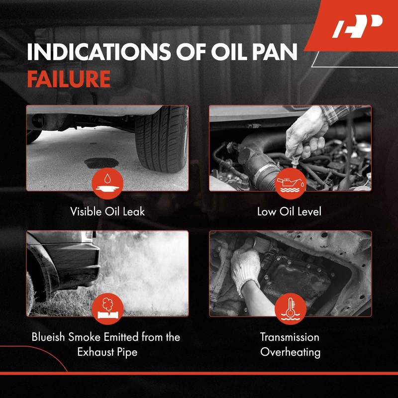 A-Premium Transmission Oil Pan with Drain Plug and Gasket Compatible