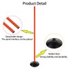 ASENVER Orange Soccer Agility Poles Set Detachable Sports Trainning Speed