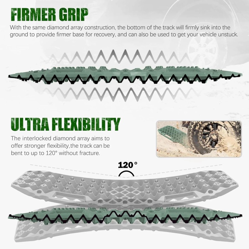 Unbranded BUNKER INDUST Off-Road Traction Boards with Jack Base, 1
