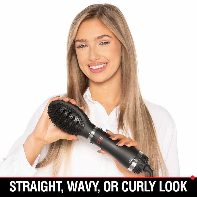 CHI Volumizer 4-in-1 Blowout Brush, Hair Dryer Creates Smooth, Silky