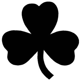 StickerDad® (3 Pack) Shamrock 3 Leaf Clover Irish Vinyl Decal - Size: 2.5", Color: Black - Hard Hat, Helmet, Windows, Walls, Bumpers, Laptop, Lockers, etc.