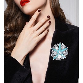 KristLand Broche de estrella de mar de cristal austriaco con diamantes de imitación para mujer, broche de ramillete Ocean World Animal Broches Pin, Cristal, Cristales