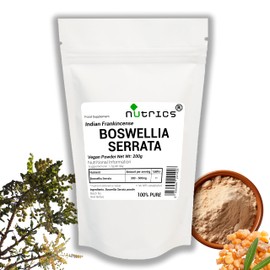 Nutrics® 200g BOSWELLIA SERRATA Powder Indian Frankincense Boswellic Acid - 100% Pure, No fillers, Binders or Bulking Agents (200g)