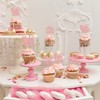24 piezas de decoración de magdalenas de oro rosa con
