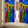 HOMETITUTE Three Wise Blue Religious Privacy Window Cling 17.7x39.3 PVC