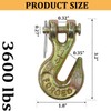 4 Pack 1/4 Inch Clevis Grab Hooks, Yeeson Heavy Duty