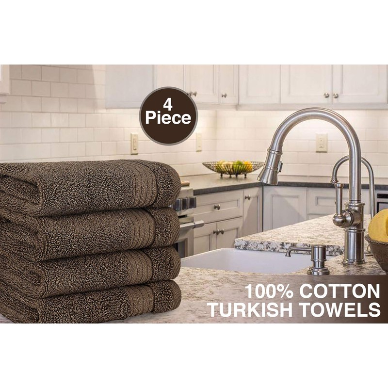 Luxury Turkish Cotton Washcloths for Easy Care, Extra Soft &