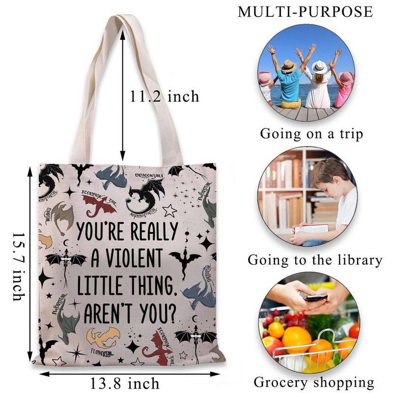 PLITI Fourth Wing Tote Bag You're Really A Violent Little