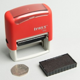 Traxx 8051 Self-Inking DIY Text Rubber Stamp kit up to 3 Lines of Text 3mm Character Height