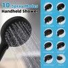 Unbranded Black 13 in Rain Square Shower Head with Handheld