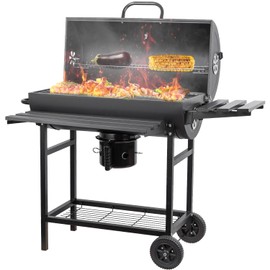 gzcmxh Charcoal Grill Barrel: Charcoal Grill with Rack - Outdoor BBQ Grill for Camping, Picnic, Courtyard, Party (Large)