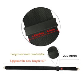 FlyFerry Universal Seatbelt 2 Points Adjustable Seat Belts for Golf Cart, Go Kart, UTV, Buggies, Truck, Other Vehicles, 63 Inch