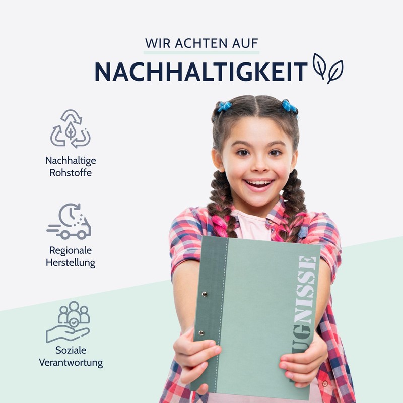 goldbuch 36115 2 Coloured Certificate Folder, Green, DIN A4 Document