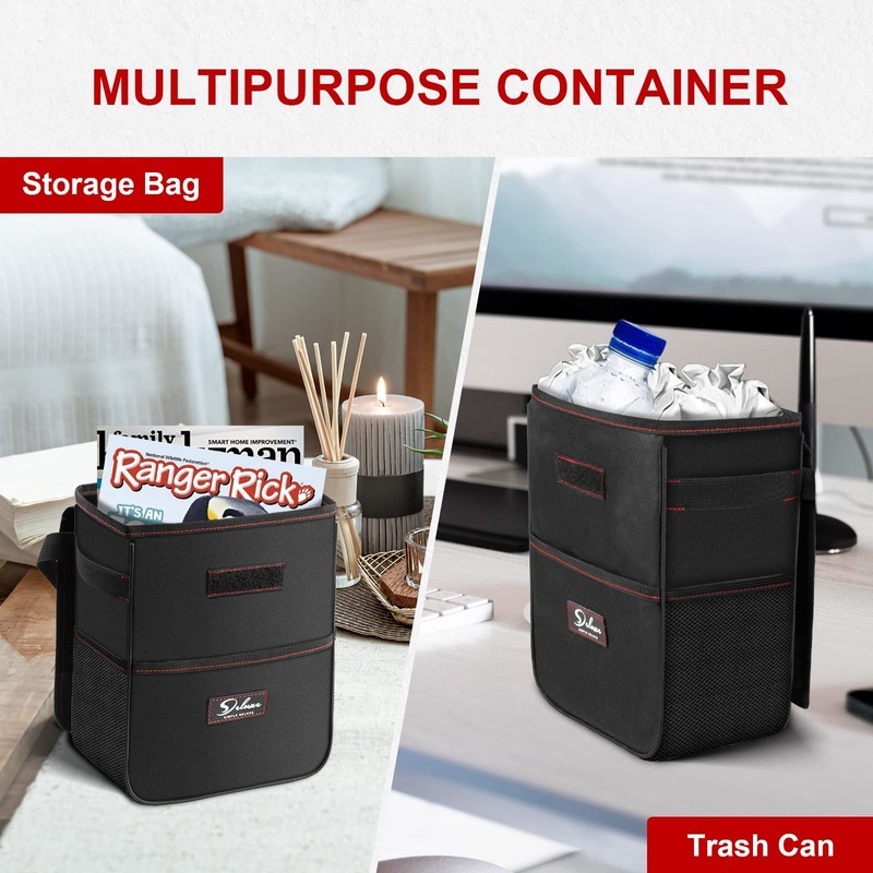 Simple Deluxe 2 Pack Car Trash Can with Lid, Leak-Proof