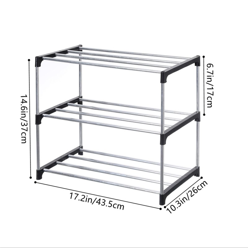 Jucaifu Stackable Small Shoe Rack, Entryway, Hallway and Closet Space