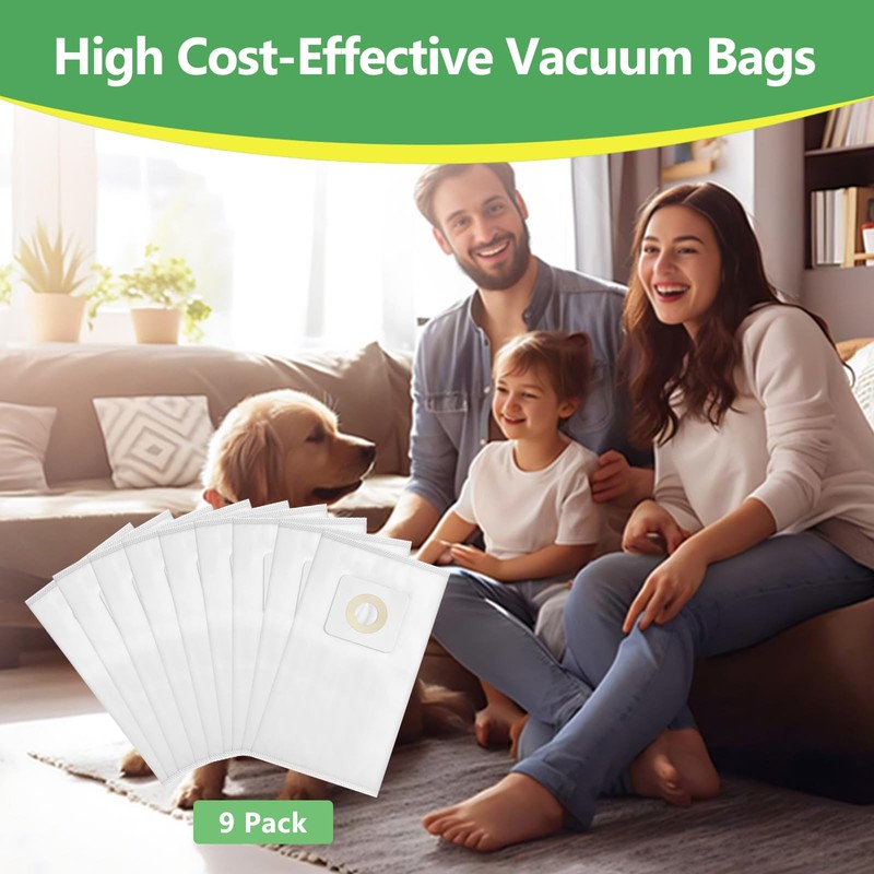 9 Pack Style 7 Vacuum bags Compatible with Bissell PowerForce