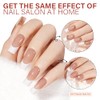 AILLSA Uñas Postizas Francesas de Gel, 180 Unidades, Largas, Cuadradas,