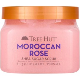 TREE HUT, Moroccan Rose Shea Sugar Scrub, Exfoliante Corporal de Azúcar Natural con Manteca de Karité y Esencia de Rosa Marroquí, Exfolia e Hidrata la Piel, 510 gramos