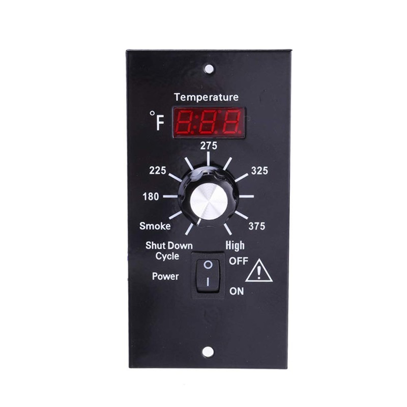 Digital Thermostat Controller, LED Display Temperature Control Panel Barbecue Grill