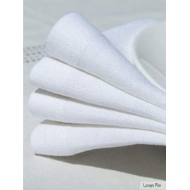 LinenMe 1-Piece 51 x 51 cm Linen Napkin Classic, White