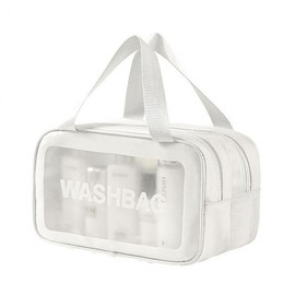 PVC Swimming Bag Bath Bag Waterproof Mesh Dry Bag White