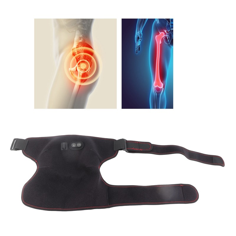 Electric Heated Hip Brace Vibration Massage Hip Groin Thigh Support