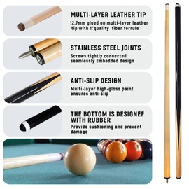 95pcs Pool Table Accessories Pool Set,Pool Balls Billiard Set with Triangle and diamond ball Rack,Pool Cue,Cue Chalk, Pool Cue Tip,Table Stickers,Cue Cloth,Pool Table Brush Set, Pool Cue Cleaner Set