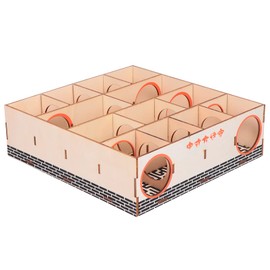 UKCOCO Hamster Wooden Maze Tunnel, Hideout Maze House Labyrinth Puzzle Exploring Toy Multi-Room Hamster Hideout for Small Hamster Gerbils