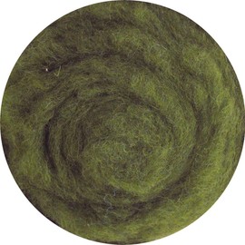 SIA COLLA-S Felting Wool 100% Wool for Felting Dry Felting Wet Felting - Dark Green Olive 200 g