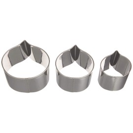 Endoshoji BNK7101 Professional Shape Cutter, Chestnut Shaped, 3-Piece Set, 18-8 Stainless Steel, Made in Japan