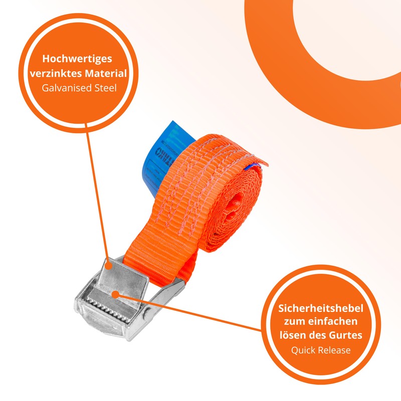 INTAKO Lashing Straps with Clamping Lock 25 mm x 250
