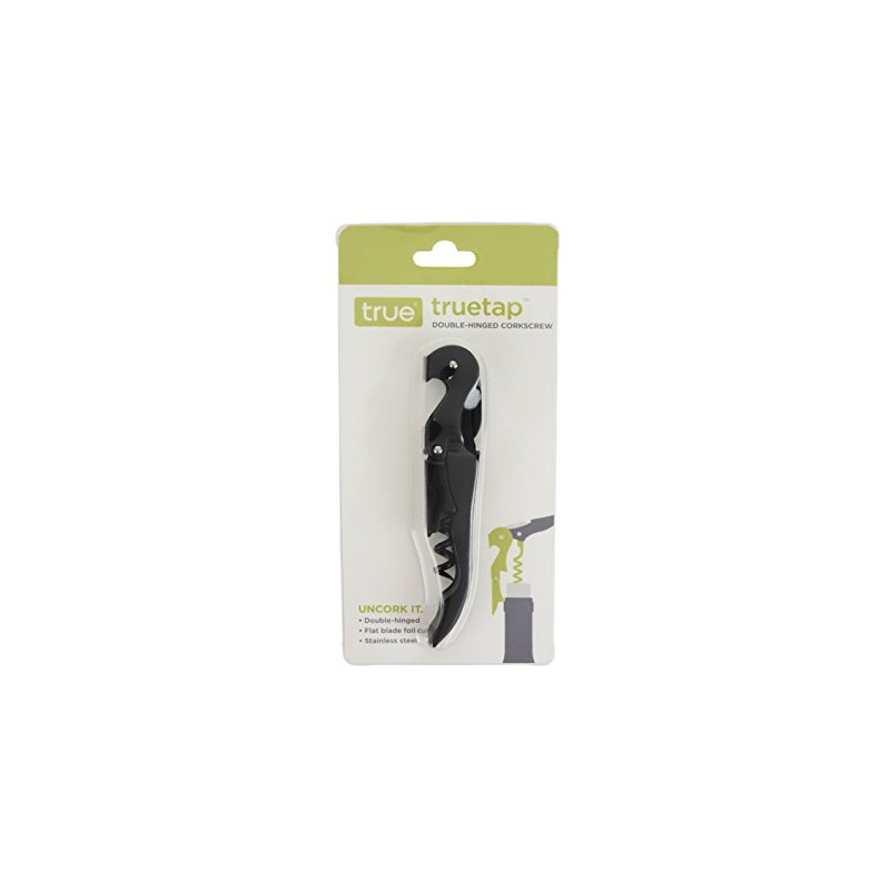 True Decor Truetap: Double-Hinged Corkscrew Wine Bottle Opener, One Size,