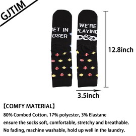 RPG Gamer Gift D D Dice Socks Board Game gift Get In Loser We’re Playing D D Socks Gamer Gift for Game Lovers (Get In Loser)