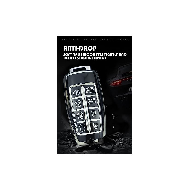 KUNIO Car Key Fob Cover Case Fit for Genesis Genesis