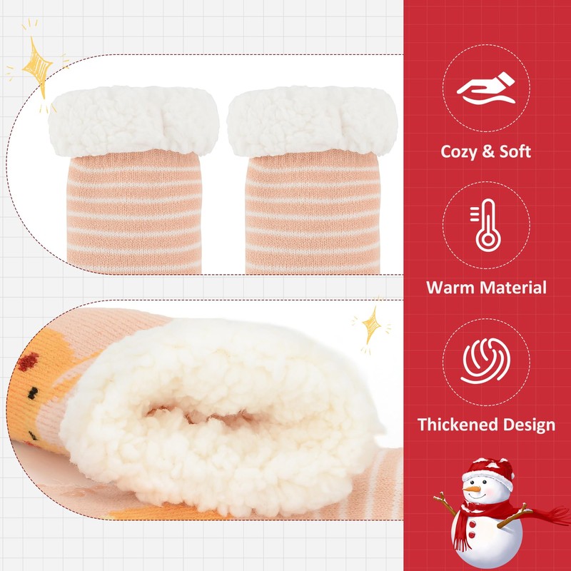 Zando Kids Boys Girls Fuzzy Socks Winter Slipper Socks Fleece