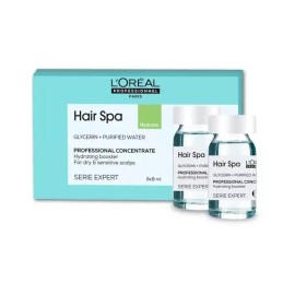 L'Oreal 로레알 헤어앰플 헤어스파 하이드레이팅 부스터 8ml x 6개입 고농축 컨센트레이트 L'Oreal Hair Ampoule Hair Spa Hydrating Booster 8ml x 6pcs High Concentrate