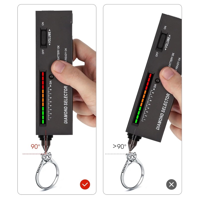 FONCBIEN Diamond Tester Pen, Portable Electronic Diamond Tester Professional Diamond