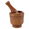 Garlic Grinder Bowl Jujube Wood Herb Crushing Bowl Multipurpose Spice