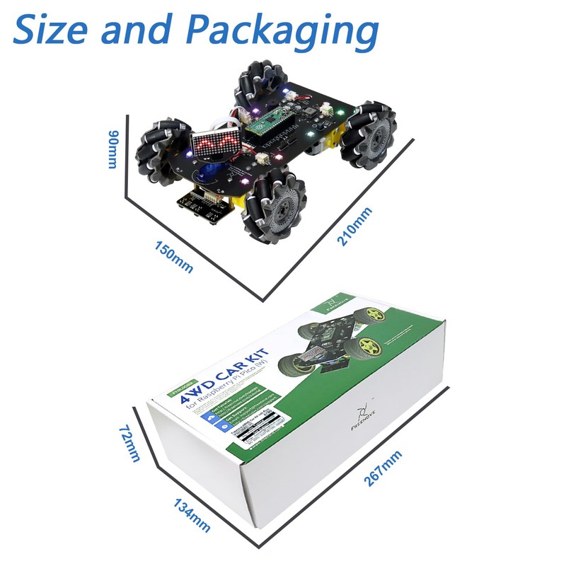 Freenove Mecanum Wheel Car Kit for Raspberry Pi Pico (Included)