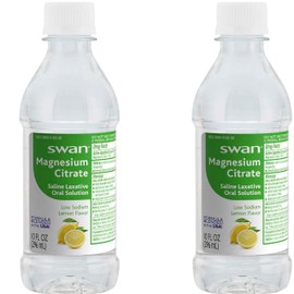 Swan Magnesium Citrate Oral Laxitive Solution for Occasional Constipation Lemon Flavor (2-10oz Bottles)