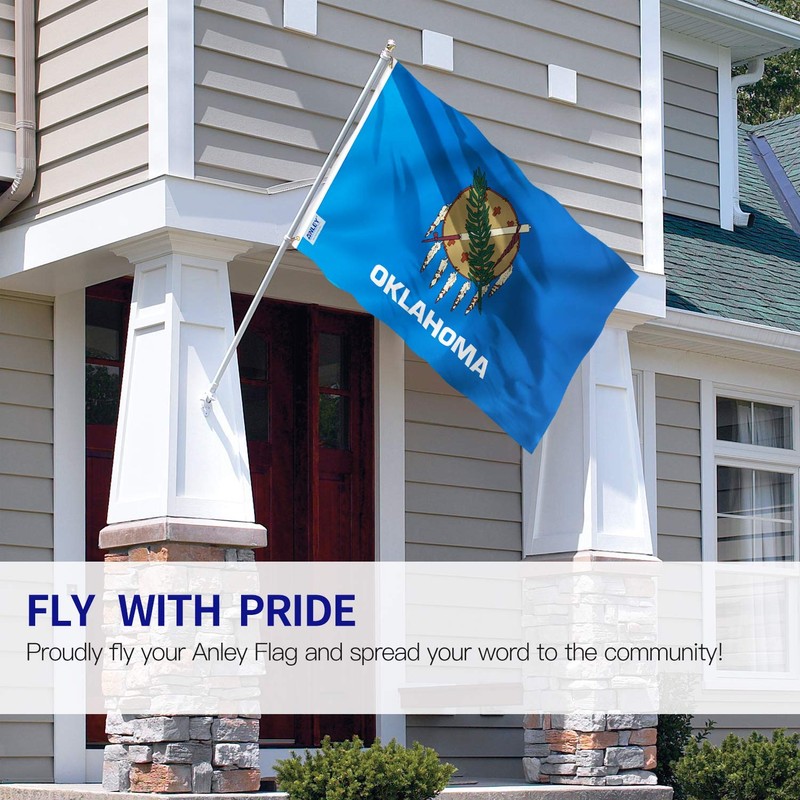 Anley Fly Breeze 3x5 Foot Oklahoma State Flag - Vivid